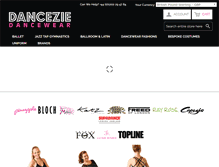 Tablet Screenshot of dancezie.com